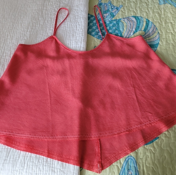 Free People crop tops. 3 - red, ecru, denim - Picture 8 of 10